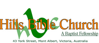 Hills Bible Church in Mont Albert, Victoria, Australia.  Serving Mont Albert, Surrey Hills, Box Hill, and all the eastern suburbs of Melbourne logo