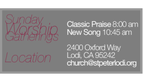 St. Peter Lutheran Church, Lodi CA logo